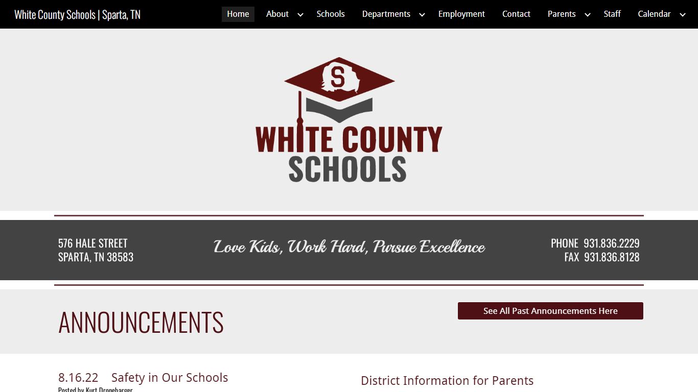 White County Schools | Sparta, TN